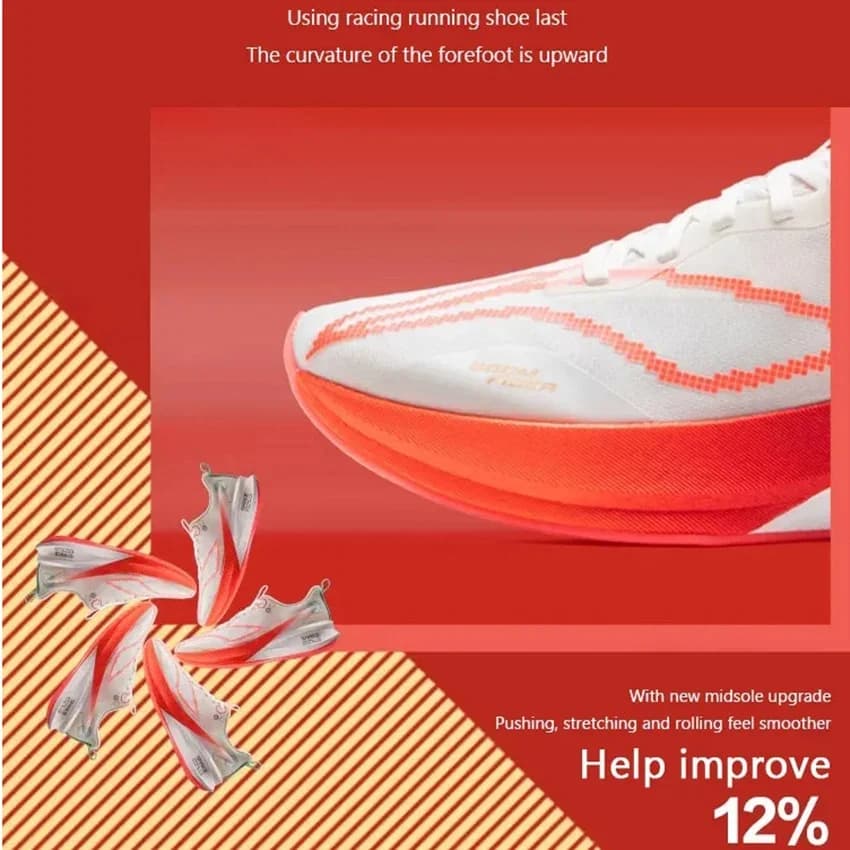 أحذية الجري للرجال من LI-NING RED HARE 8 PRO، أحذية رياضية للسباقات الاحترافية والتدريب اليومي والجري ARPV003 - 5