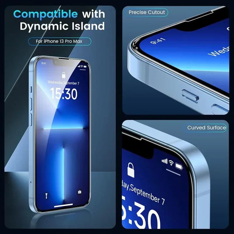 5 قطع زجاج مقوى لـ iPhone 15 13 11 12 14 Pro Max Mini واقي شاشة لـ iPhone 16 17 8 Plus X XR XS MAX زجاج حماية - 3