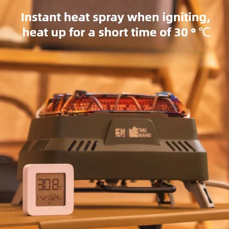Outdoor Portable Heating Stove, Multi-functional Gas Heating Stove Propane Split Gas Stove, Camping Windproof Tent Heating Stove - 4