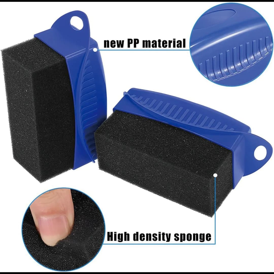 فرشاة إسفنجية لتلميع وتشميع عجلات السيارة فرش تنظيف إطارات السيارة ABS وسادة تطبيق تفاصيل الكونتور - 4