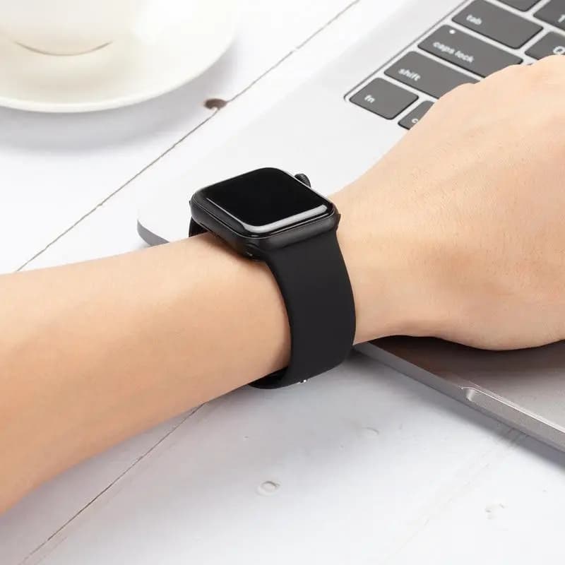 Straps For Apple Watch Band 44mm 40mm 45mm 41mm 49mm 46 42mm 38mm correa silicone bracelet iwatch series 10 7 8 se 3 6 9 ultra 2 - 4