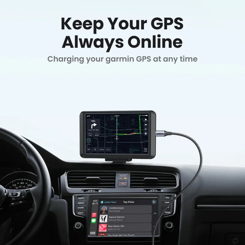 كابل Mini USB من Ugreen، كابل شحن بيانات سريع من Mini USB إلى USB لتشغيل MP3 وMP4 وسيارة DVR وكاميرا رقمية وHDD - 4