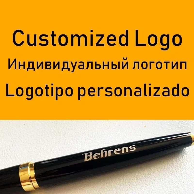 Luxury Metal Ball Point Pen Clip Signature Ballpoint Pens for Business Writing Office Stationery Customized Logo Name Case Gift - 5