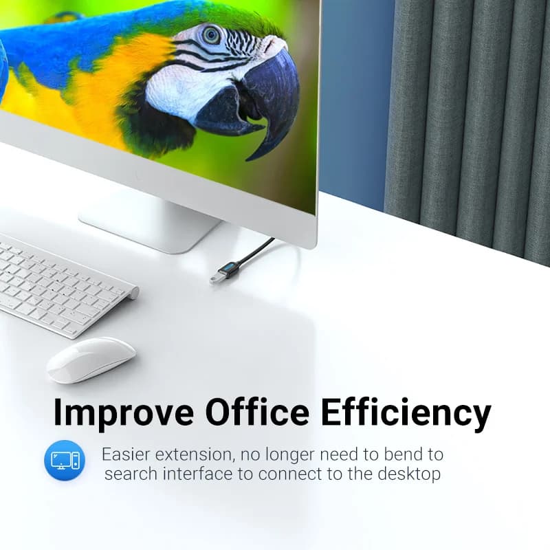 كابل تمديد USB 3.0 من Vention من ذكر إلى أنثى للتلفزيون الذكي وPS4 وXbox One والكمبيوتر الشخصي - 4