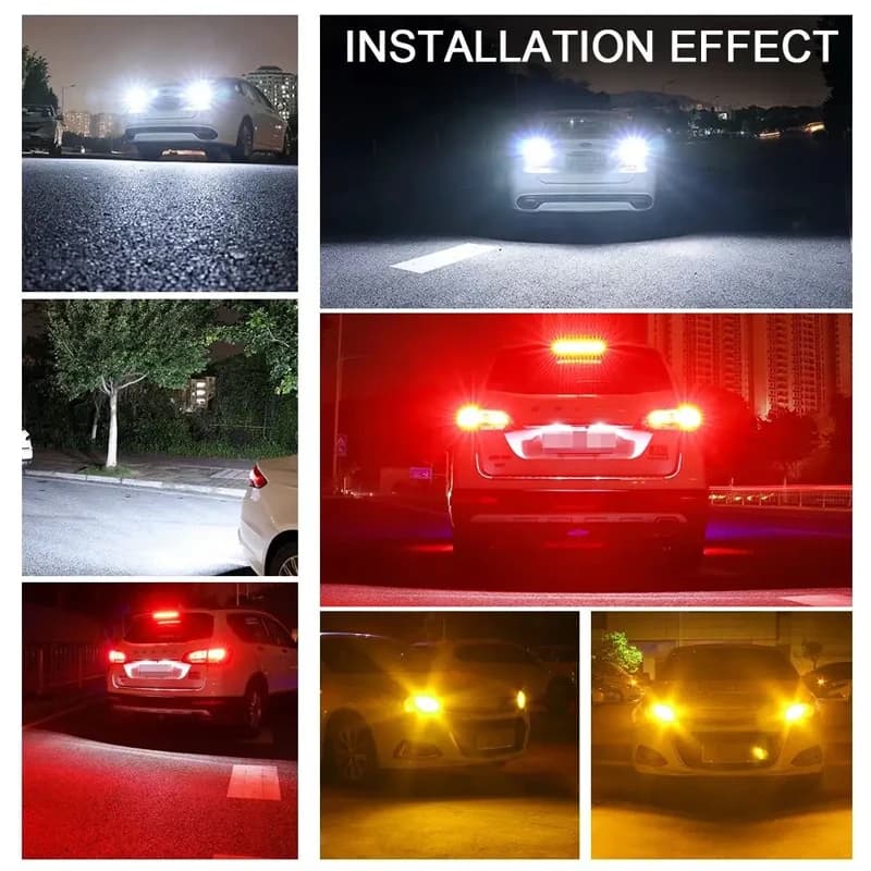 مصابيح LED خلفية P21W 7506 BA15S، مصابيح عكسية Canbus لسيارات فولفو C30 C70 S40 S60 S70 S80 V40 V50 V60 V70 XC60 XC70 XC90 - 2