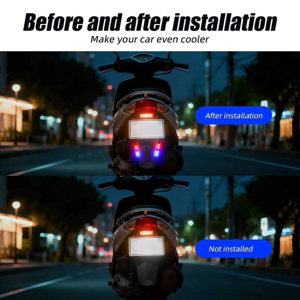 وحدة تعديل إضاءة تحذير LED 2 قطعة تصميم حقن عالمي وحدة وميض لضوء السيارة والدراجة النارية - 5