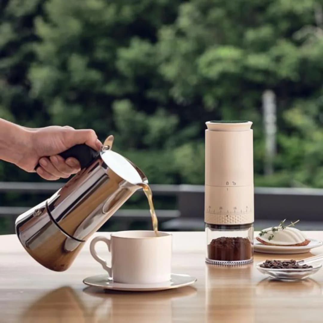 مطحنة قهوة كهربائية 1500mAh قابلة للشحن عبر Type-C، مطحنة بن قابلة للتعديل خارجيًا، آلة طحن البن، صانعة قهوة - 4