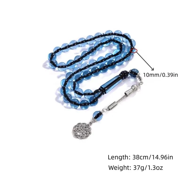 علبة هدية 45 قطعة 10 ملم سبحة صلاة موسلين، إسورة صلاة تسبيح شرق أوسطية، هدية مسبحة رمضان - 6