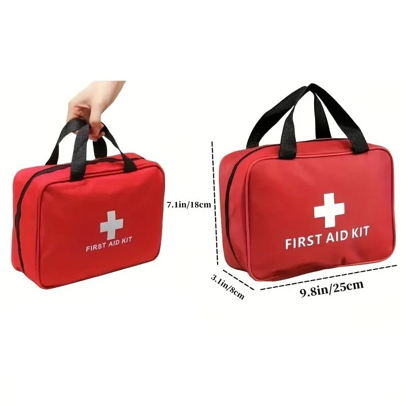 184pcs First Aid Kit, Multi-purpose Emergency Medical Supplies Portable Medical Bag, For Outdoor Hiking, Camping And More - 2