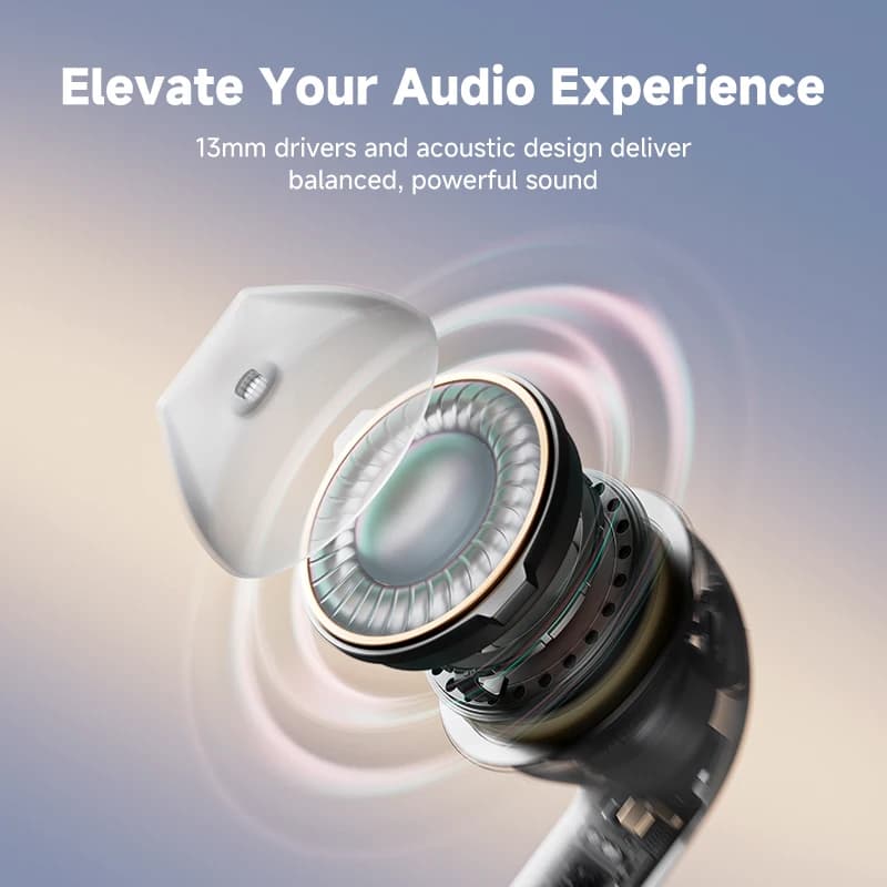 سماعات بلوتوث لاسلكية حقيقية Edifier W200T، بلوتوث 5.4، سماعات أذن نصف داخل الأذن، TWS مع بطارية تدوم 32 ساعة - 3