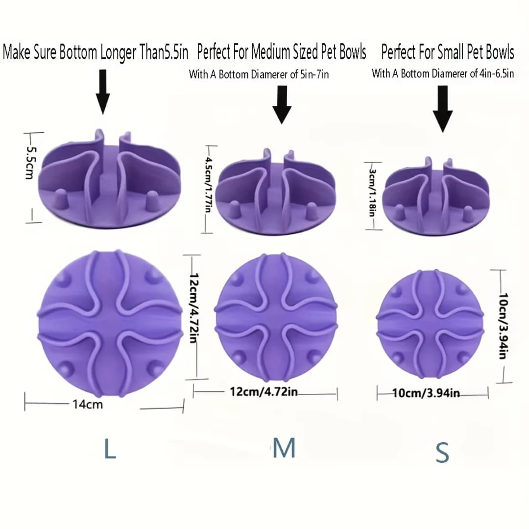 1Pc Soft Silicone Slow Feeder Puzzle Dog Bowl Insert-Stimulates Mind & Promotes Healthy Digestion Suitable for all sizes - 2
