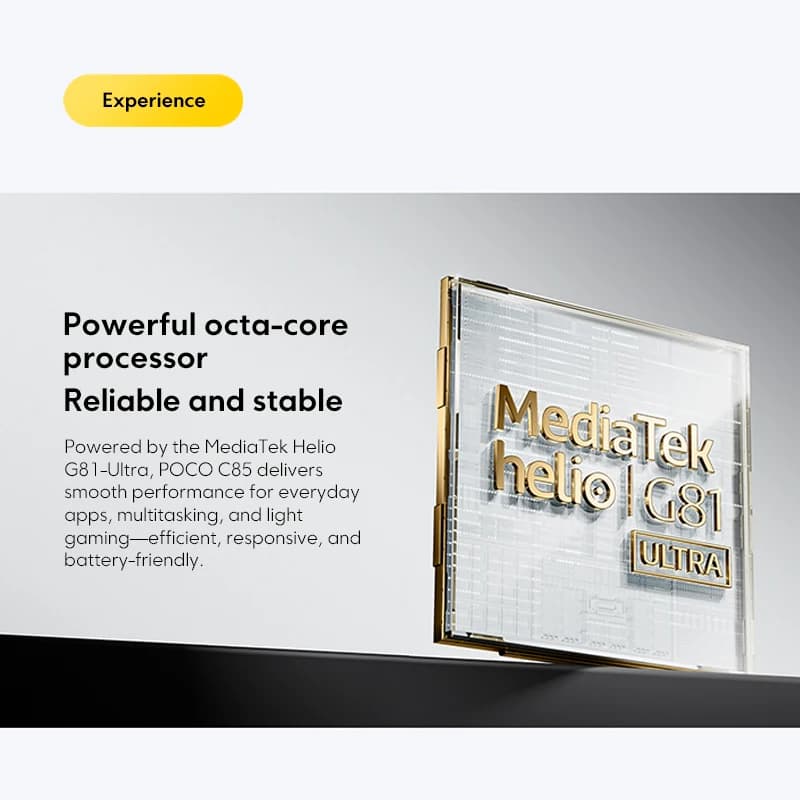 【العرض الأول عالميًا】هاتف POCO C85 نسخة عالمية 128/256 جيجابايت معالج Helio G81-Ultra بطارية 6000 مللي أمبير شاشة 6.9 بوصة كاميرا 50 ميجابكسل شحن 33 واط NFC - 4