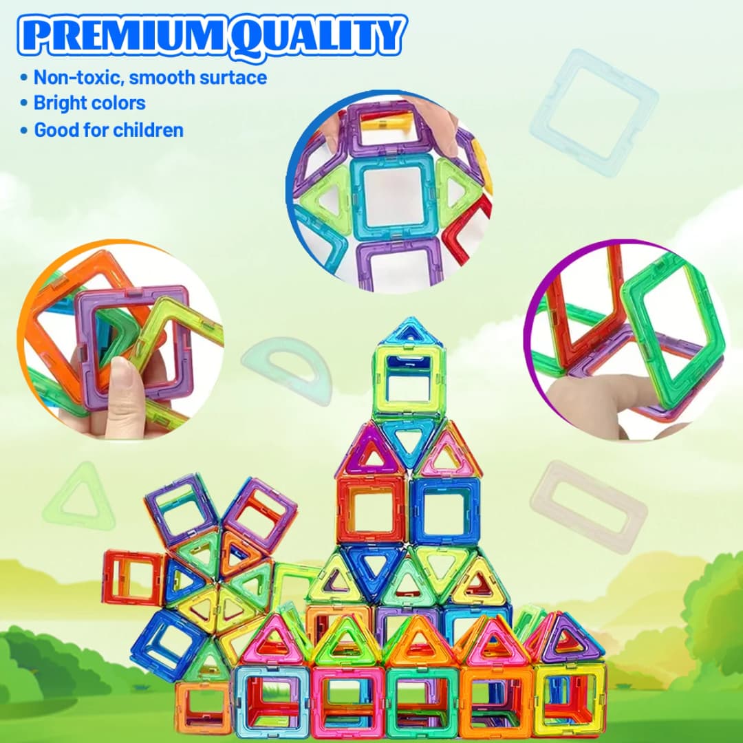 مكعبات بناء مغناطيسية متوسطة الحجم، مجموعة ألعاب مغناطيسية ذاتية الصنع، بناء مصمم للأطفال، هدية للأطفال، لعبة هدية عيد الهالوين - 2