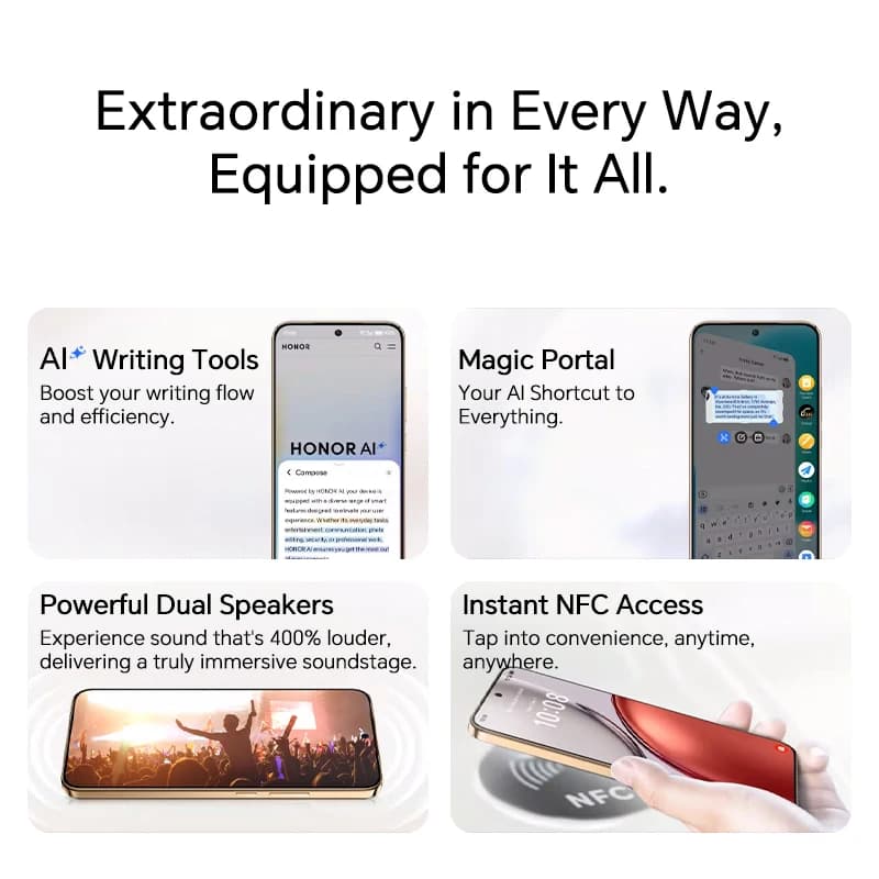 إصدار عالمي هونر X9d 5G هاتف ذكي 6.79 بوصة مقاوم للسقوط شاشة AMOLED بمعدل تحديث 120 هرتز كاميرتين ذكاء اصطناعي 108 ميجابكسل بطارية 8300 مللي أمبير 66 واط NFC IP69K - 2