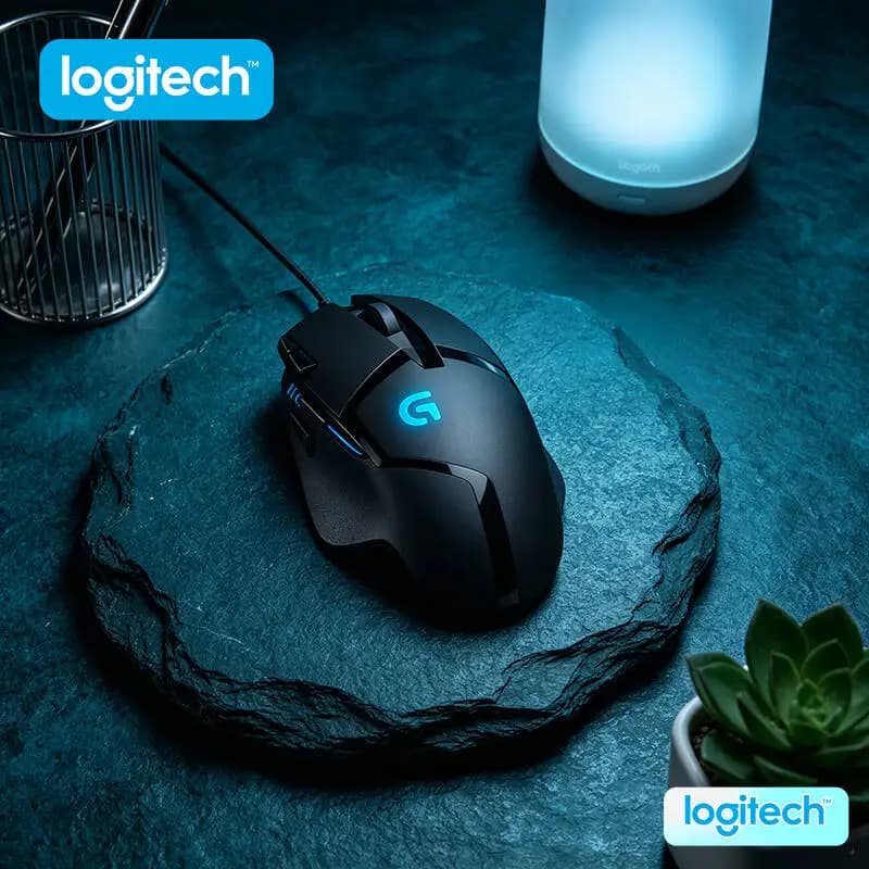 Logitech G402 Gaming Mouse 500 IPS Tracking Speed 1ms Response Anti-Slip Grips for Professional Competitive Gaming