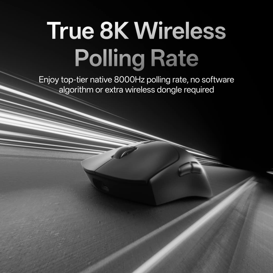 Rapoo VT7 MAX /VT7 Wireless Gaming Mouse True 8K Wireless Polling Rate 53g Lightweight Up to 750Hr Battery Life - 2