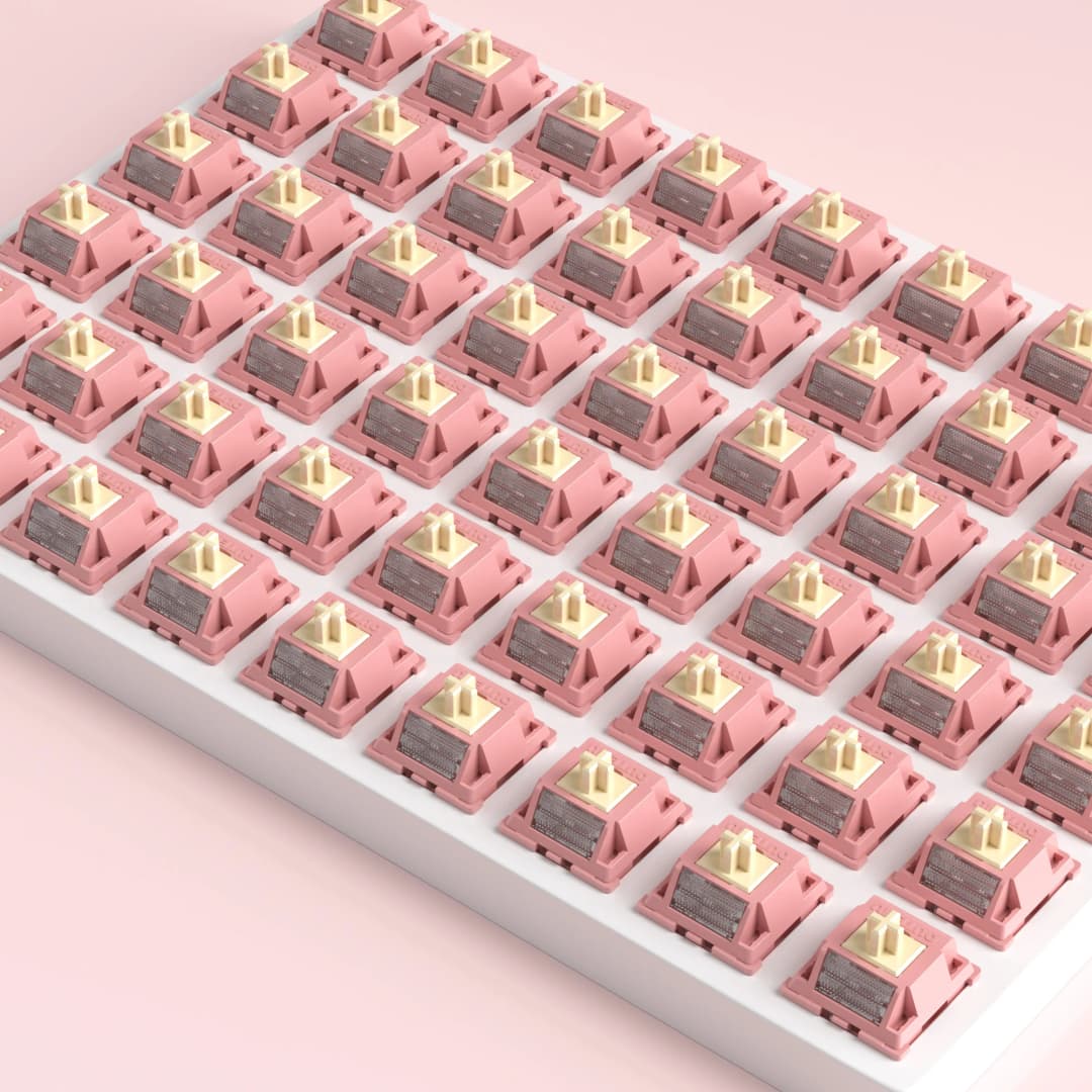 مفتاح KZ Red Bean، 5-pin، 40g، إحساس خطي، مُشحم مسبقًا من المصنع، منخفض الارتفاع، متوافق مع لوحات المفاتيح الميكانيكية MX - 6