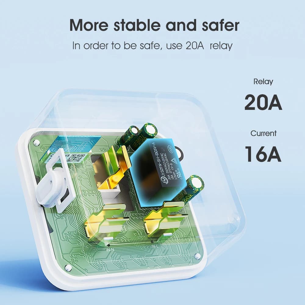 Tuya Smart Home Plug and Socket Wireless WIFI UK EU US Universal 16A Travel Adapter Conversion Socket Power Monitoring - 4