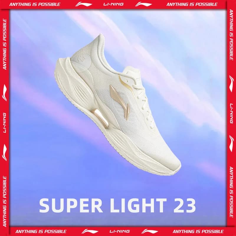 Li-Ning Women's SUPER LIGHT 23 Light Running Shoes BOOM FIBER Breathable Durable Stable LiNing Daily Jogging Sneakers ARBW018