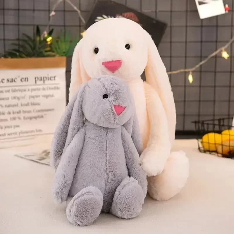 35cm Stuffed Long Ear Rabbit Soft Plush Toy Cute Bunny Cartoon Animal Sleeping Doll Kids Baby Soothing Doll Birthday Easter Gift - 4