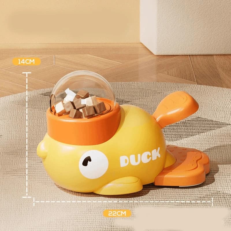 Little Yellow Duck Pet Treat Dispenser Interactive Food Leaking Toy for Cats Dogs Training Slow Feeder Auto Feeder Pet Supplies - 3