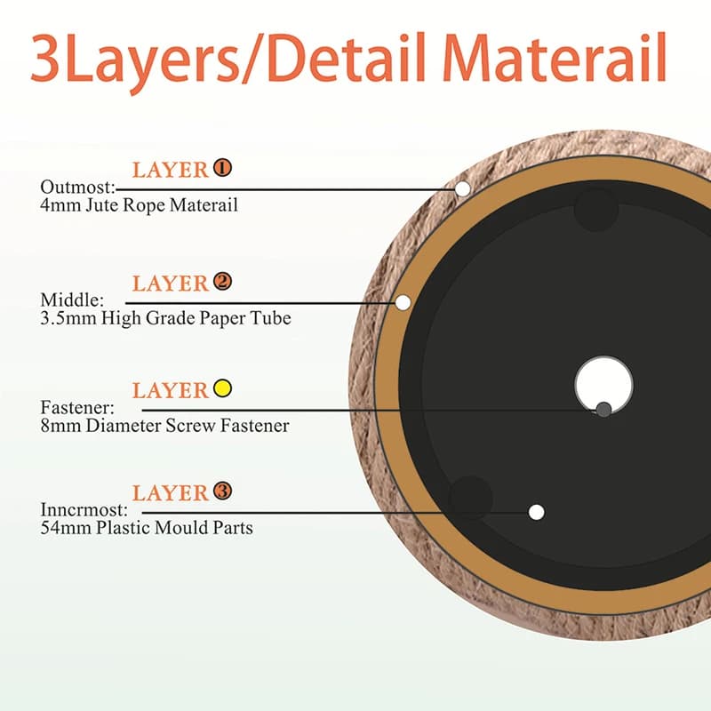 Cat Scratching Post for Cat Tree Tower DIY Cat Climbing Frame Replacement Post Sisal Rope Entangle Kitten Toy Scratch Furniture - 3