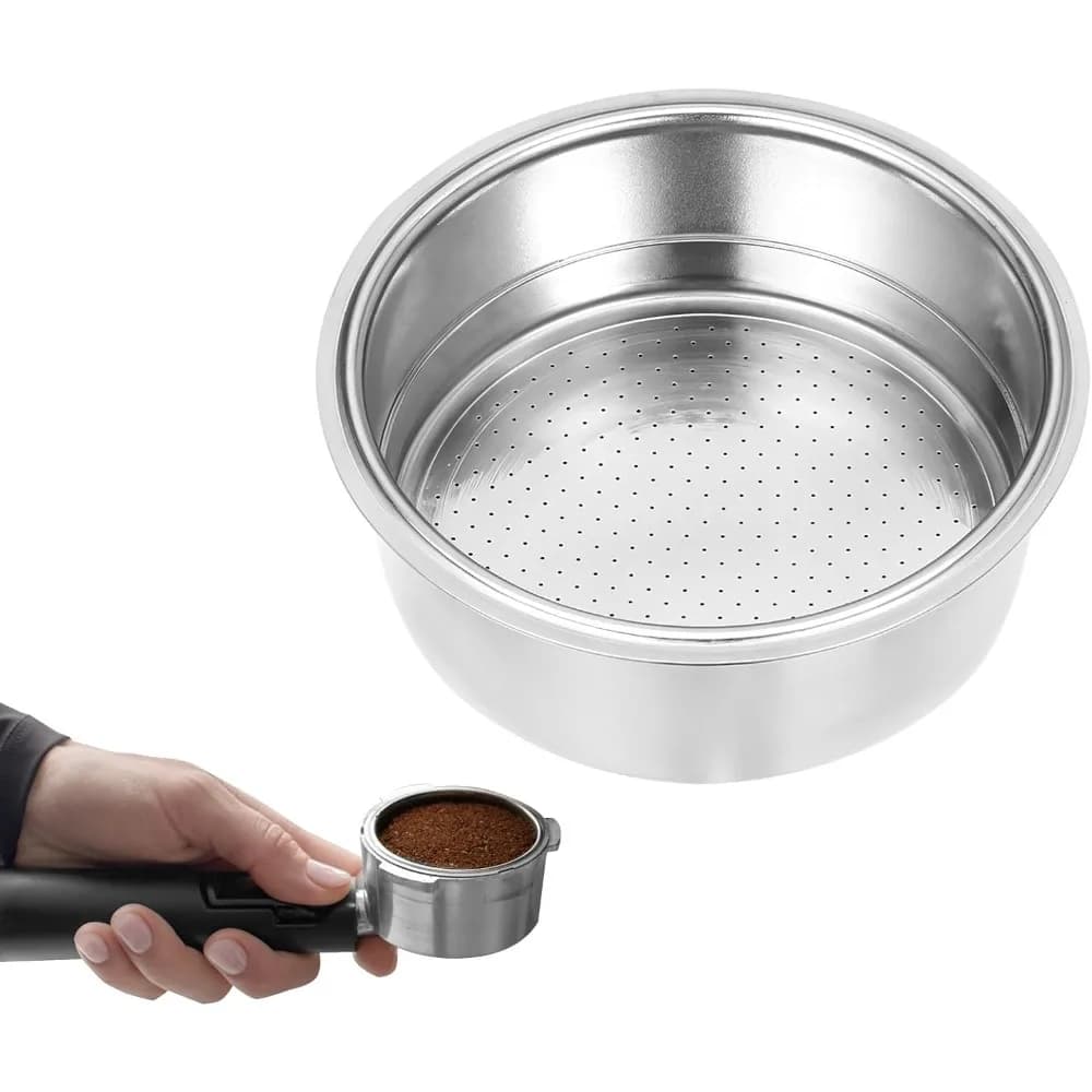فلتر قهوة من الفولاذ المقاوم للصدأ 51mm سلة فلتر إسبريسو مضغوط لآلات بورتافيلتر ملحقات قهوة الإسبريسو