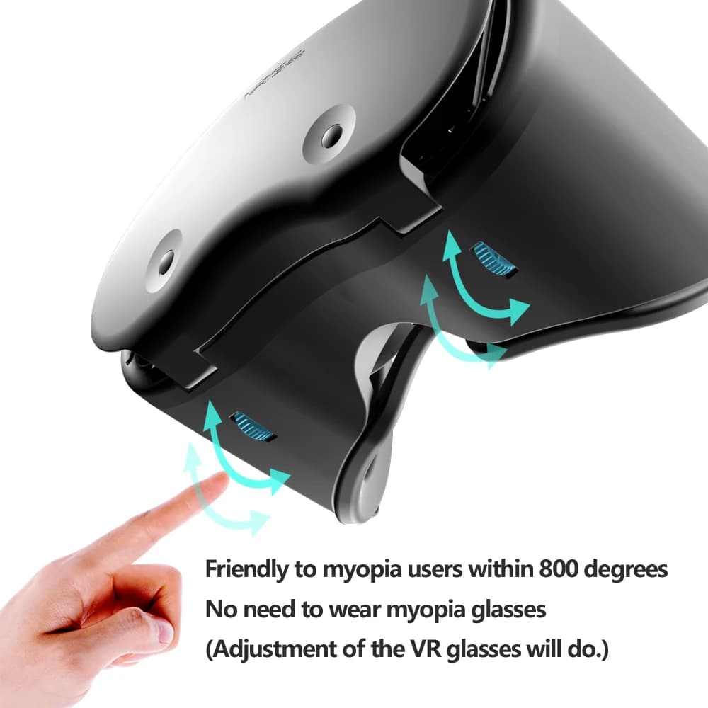 3D Virtual Reality VR Glasses For iPhone Android Smartphone Cell Mobile Phone Helmet Headset Wirth Real Lenses Goggles Devices - 5