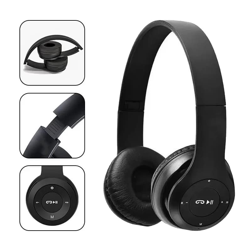 Handsfree Wireless Headphones Noise Canceling Headphone Earphone P47 headset Bluetooth HeadPhone for iPhone Huawei Samsung Redmi - 6