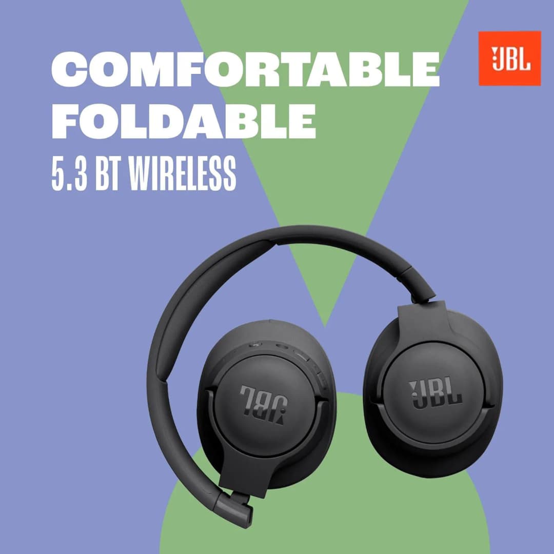 JBL TUNE 720BT Over-ear Bluetooth Headphones - Long-lasting battery life capable of making calls suitable for home office