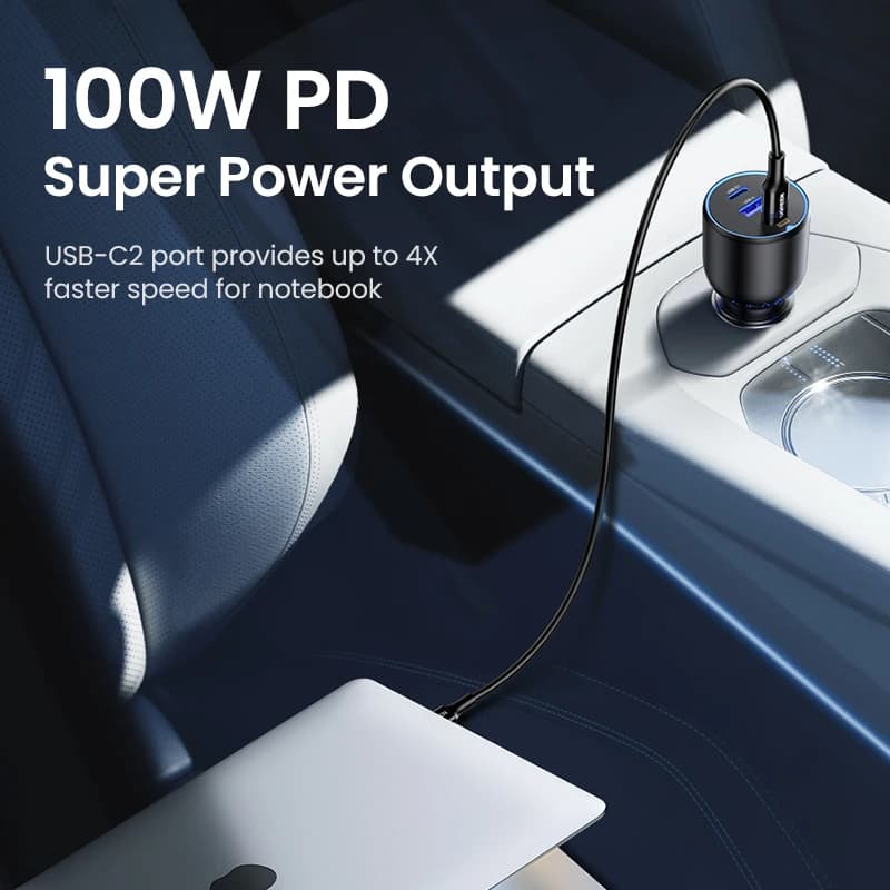 UGREEN 130W USB C Car Charger For Xiaomi iPhone 17 Samsung Galaxy S25 Laptops Tabet PD3.0 Fast Charging USB Type C Car Charger - 2