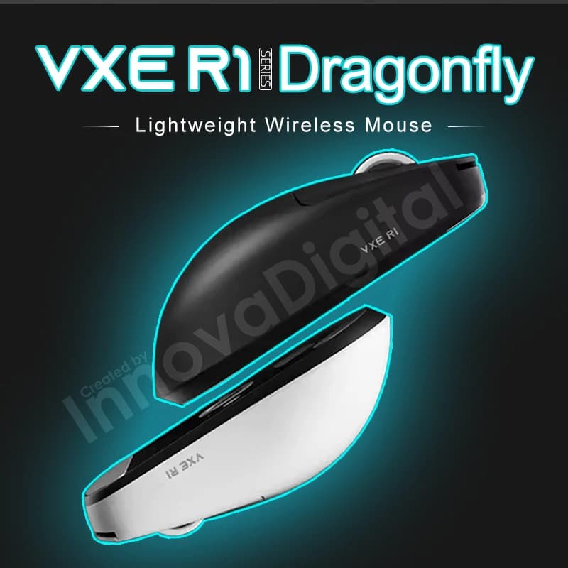 فأرة ألعاب لاسلكية ATK VXE Dragonfly R1 Pro MAX مع مستشعر PAW3395 R1 SE Plus، فأرة مخصصة للرياضات الإلكترونية وألعاب إطلاق النار، قابلة لإعادة الشحن وخفيفة الوزن