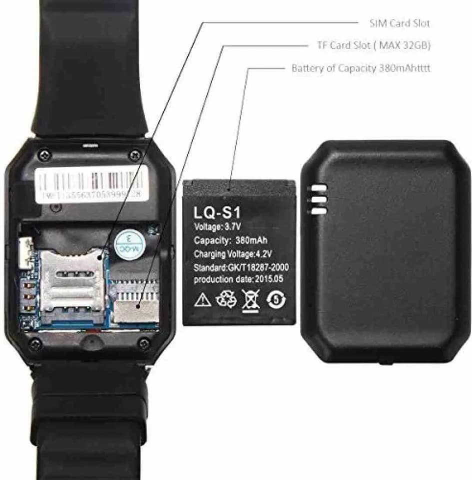 1pc Smart Watch Battery LQ-S1 3.7V 380mAh lithium Rechargeable Battery For Smart Watch QW09 DZ09 W8 Universal Watch Battery - 4