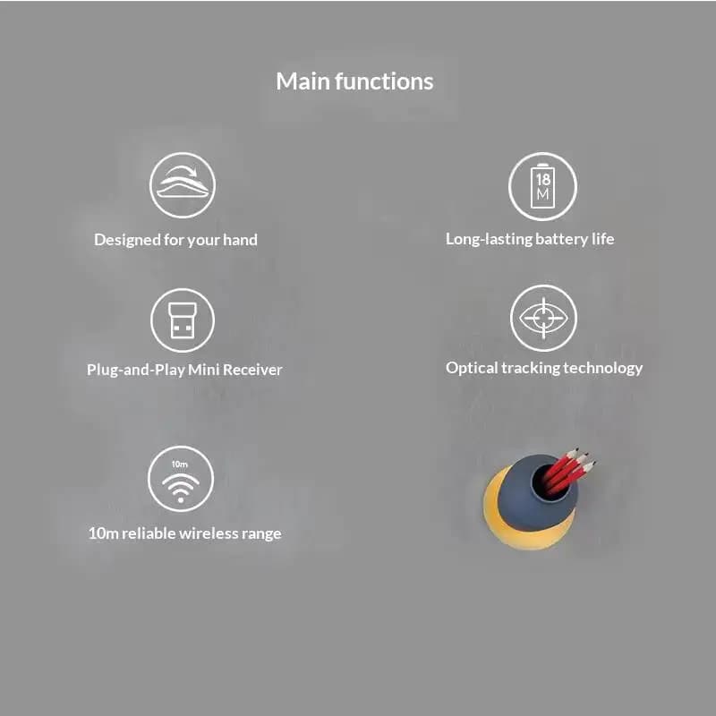 فأرة لاسلكية مريحة Logitech M280، نقر صامت، اتصال حتى 10 أمتار، بطارية تدوم 18 شهرًا، بدء سريع للكمبيوتر المنزلي - 4