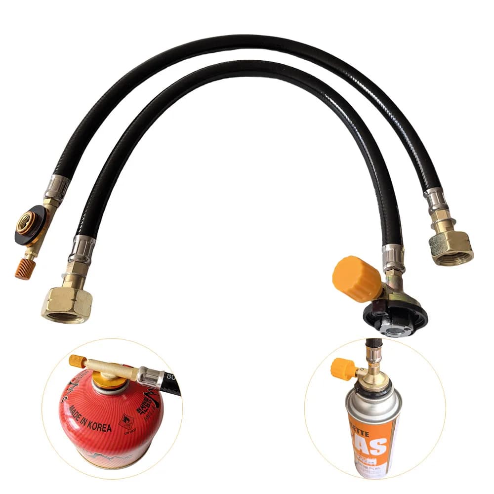 1Pc Rubber Leak-Proof Adapter Refill Tube Conversion Joint Gas Refill Pipe Tube Convertor Filling Tank Valve Braided Hose - 2