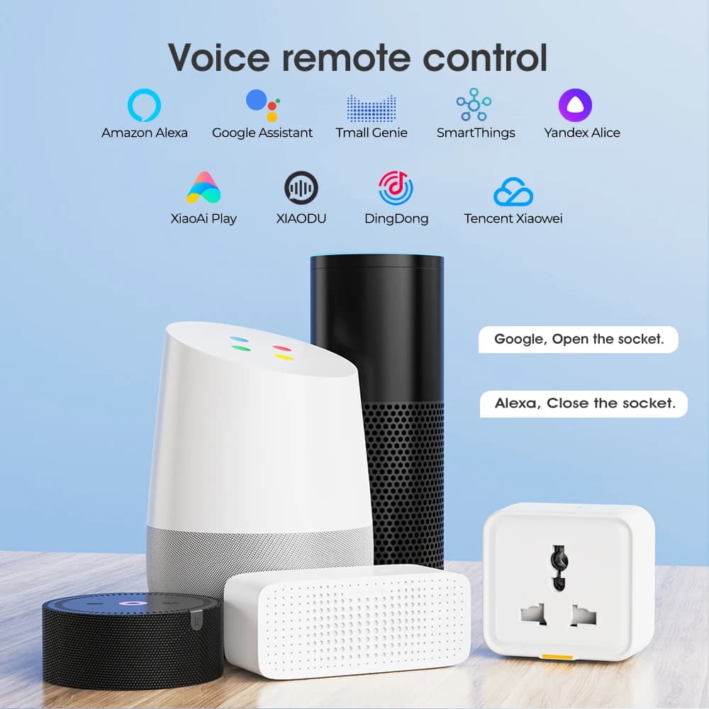 Tuya Smart Home Plug and Socket Wireless WIFI UK EU US Universal 16A Travel Adapter Conversion Socket Power Monitoring - 6