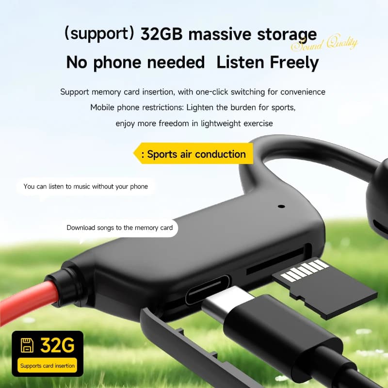 Bone Conduction Headphones IPX8 Bluetooth 5.4 Waterproof Wireless Sports Headset with Mic for Swimming Running Fitness Gym 2026 - 4