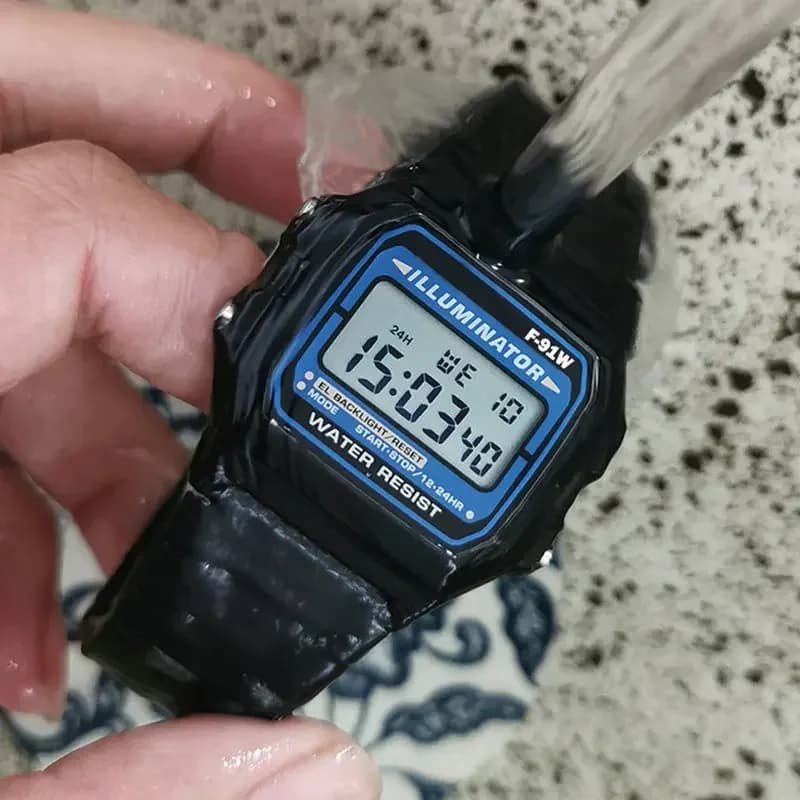 F91W Digital Watches for Men Women LED Electronic Wristwatch Waterproof Sports Military Watch Female Clock Relojes Digitales - 3