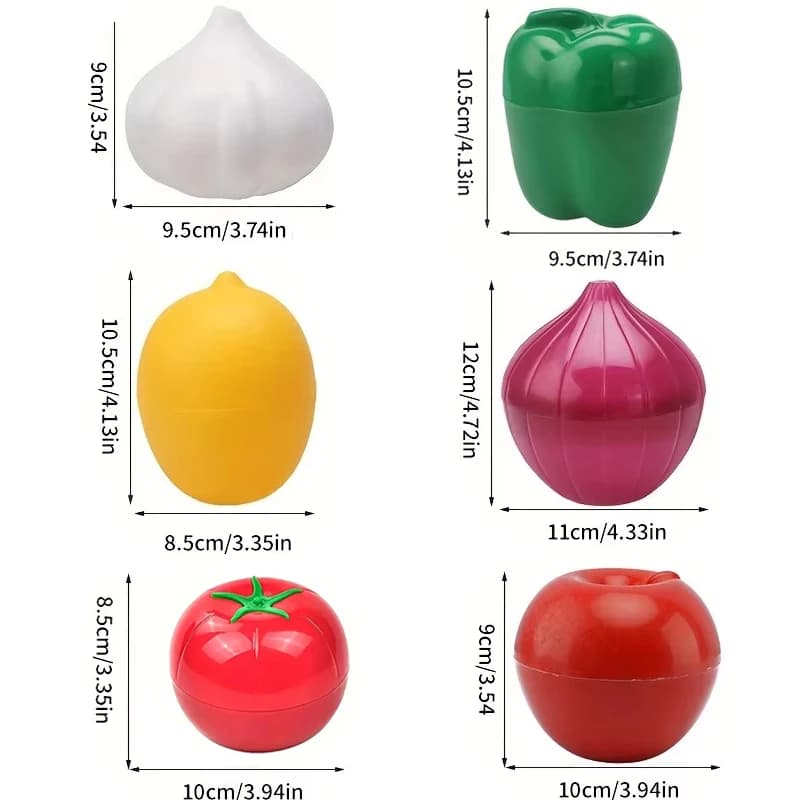 Food Box Plastic Sealed Creative Organizer Crisper Vegetable Containers Onion Garlic Green Pepper Fresh Storage Kitchen Tool - 6