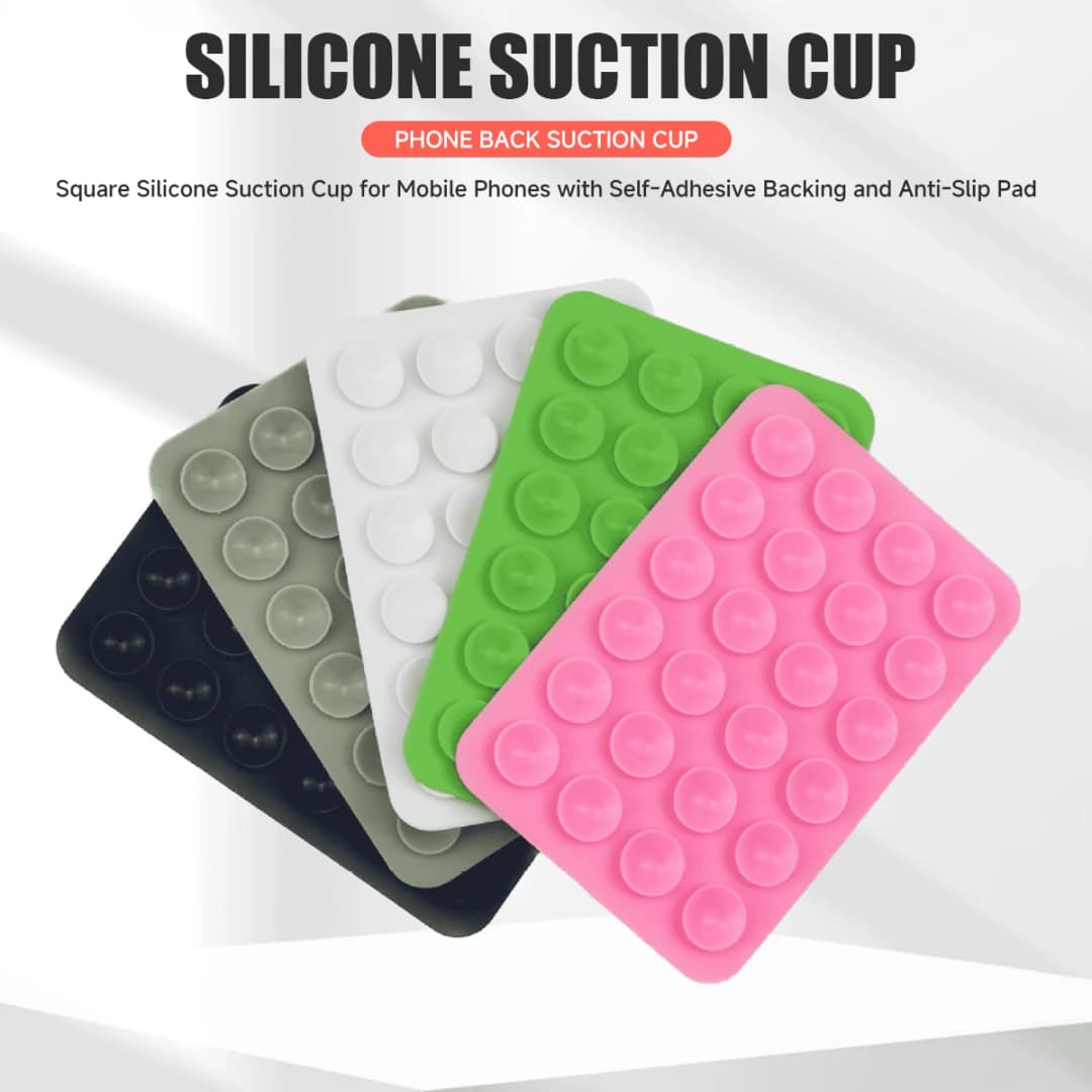 وسادة شفط سيليكون مزدوجة الوجهين لتثبيت الهاتف المحمول كأس شفط مدعوم بلاصق وسادة مطاطية سيليكون للتثبيت - 6