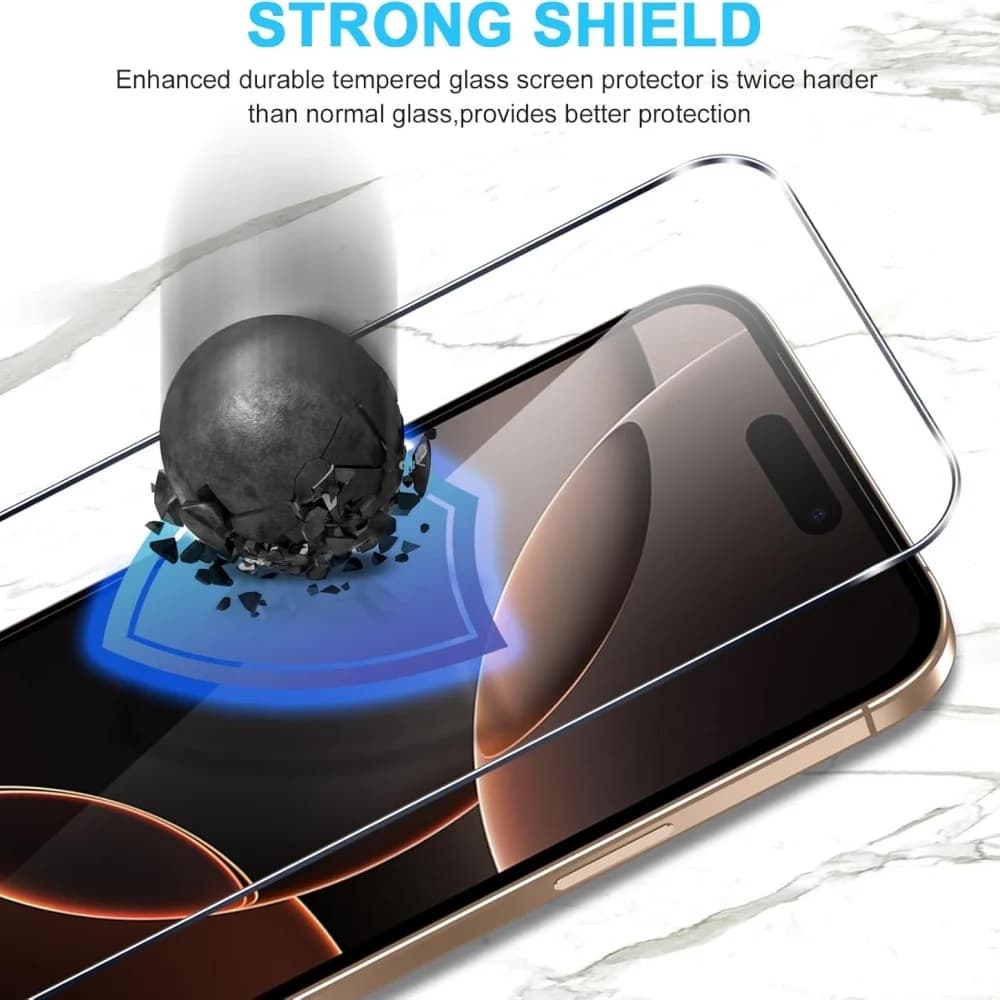 1~5PCS HD Tempered Glass For iPhone 16 17 Pro Max 17e 16e 15 14 13 12 Screen Protector Film For iPhone 11 13 Mini Glass - 6