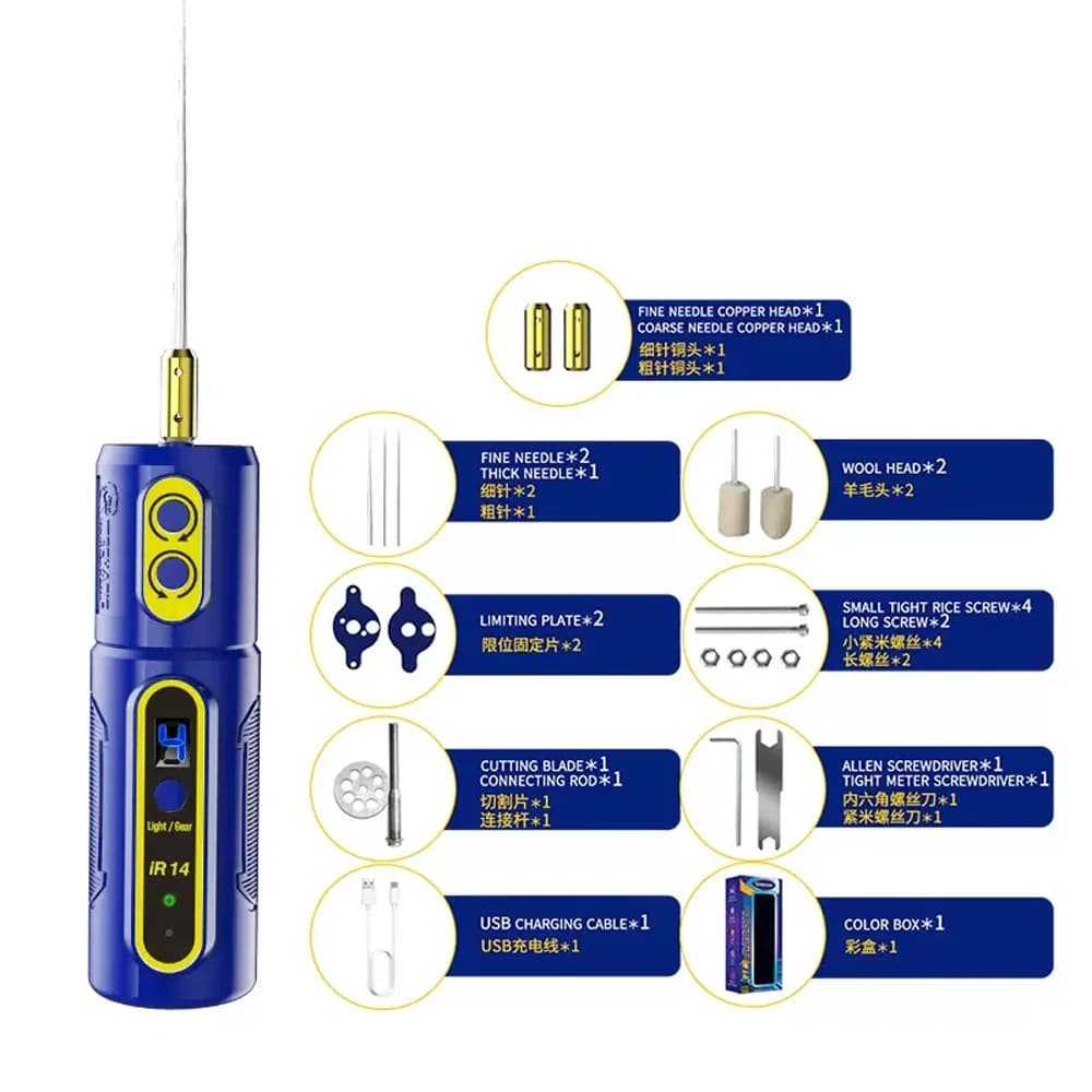 MECHANIC IR14/IR13/IR10 PRO Electric OCA Glue Remover Tool With Green Dust Display Lamp LED Display For Screen Remover Glue - 6