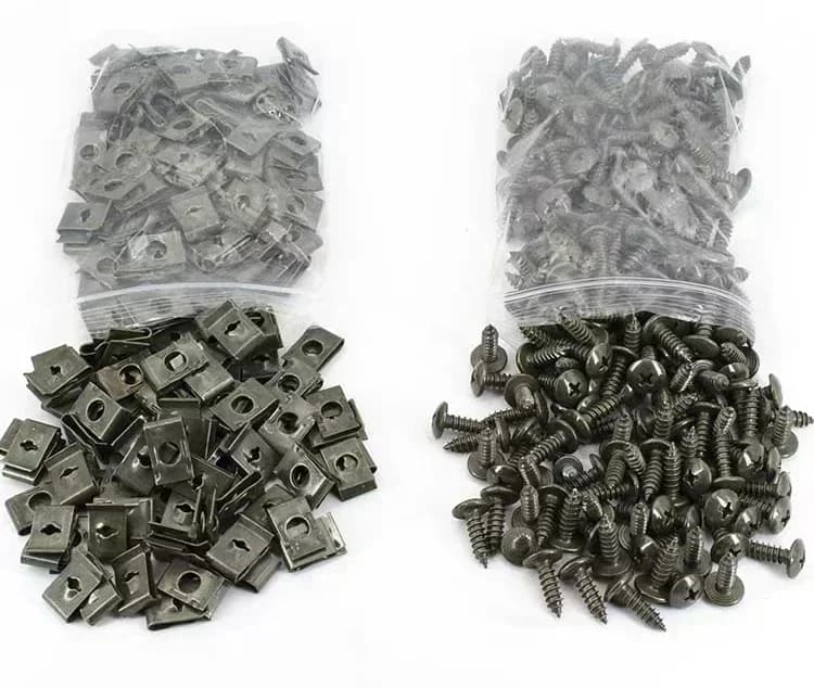 Car Self-tapping Screw Fasteners Auto Metal U-shaped Spacers Self-Tapping Screws Kit Car Motorcycle Modification Accessories - 5