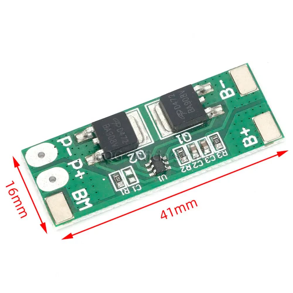 BMS 2S 6.4V 10A لوح حماية بطارية Lifepo4 مع شحن PCB وPCM، حماية من ماس كهربائي مع تأخير واستعادة ذاتية لمصباح LED/باور بانك - 4