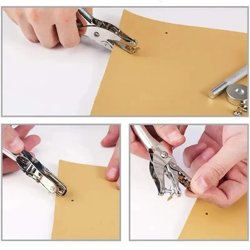 Metal Double Cap Rivets Studs Round Rivet for DIY Leather Craft Bag Belt Clothing Garment Shoes Pet Collar Fixing Tools - 4