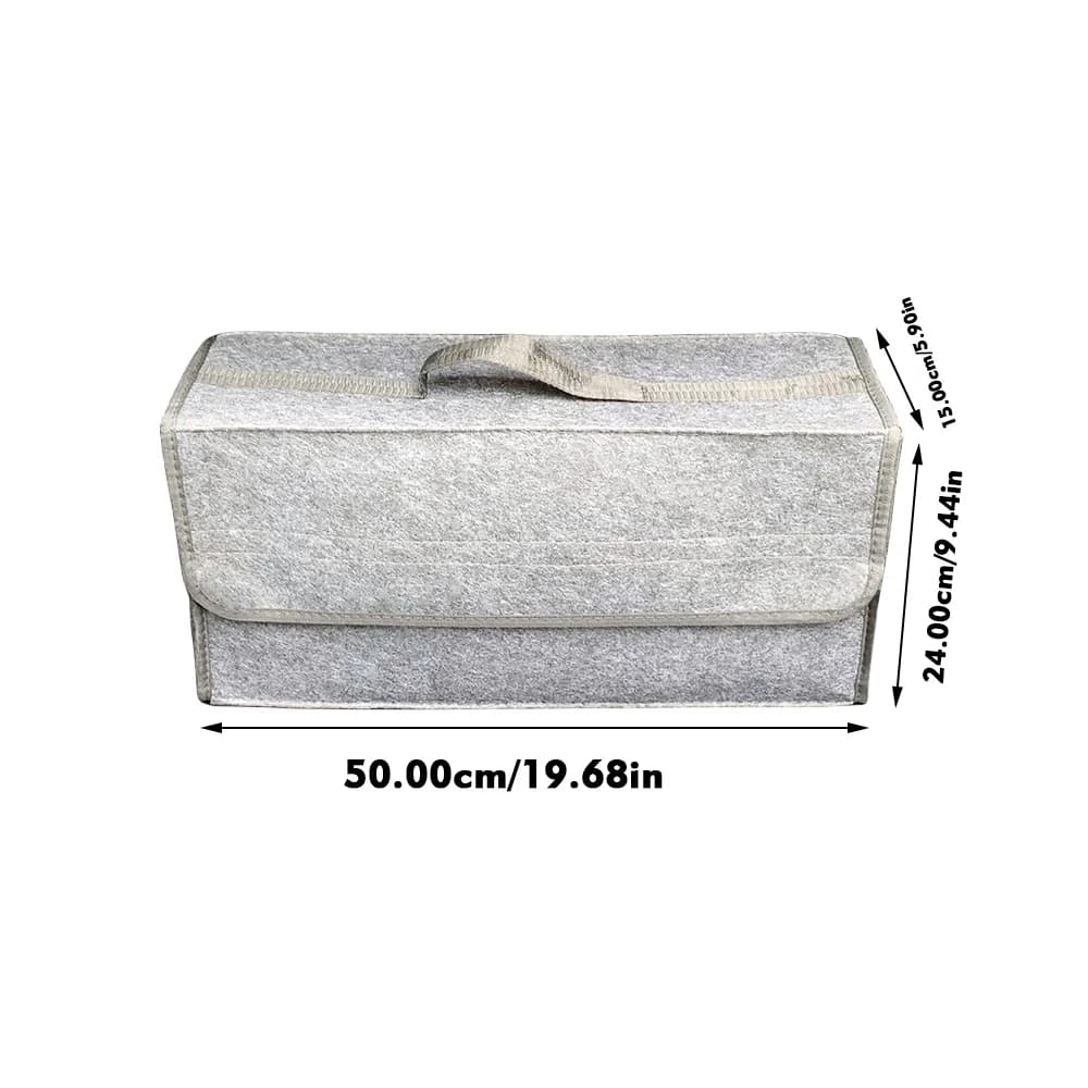 Felt Big Anti Slip Compartment Boot Storage Organizer Tool Car Storage Bag Car Trunk Organizer Soft Felt Storage Box Accessories - 5