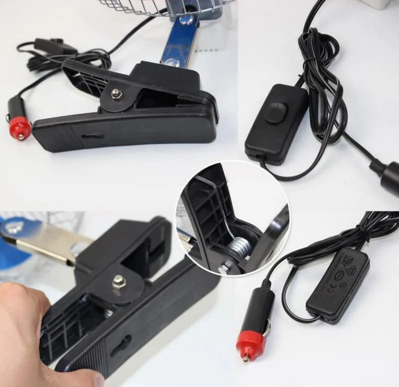 12V 25W Portable Vehicle Auto Car Oscillating New Mini Electric Low Noise 6 inch Car Auto Fan Air Cooling Fan High Quality - 6