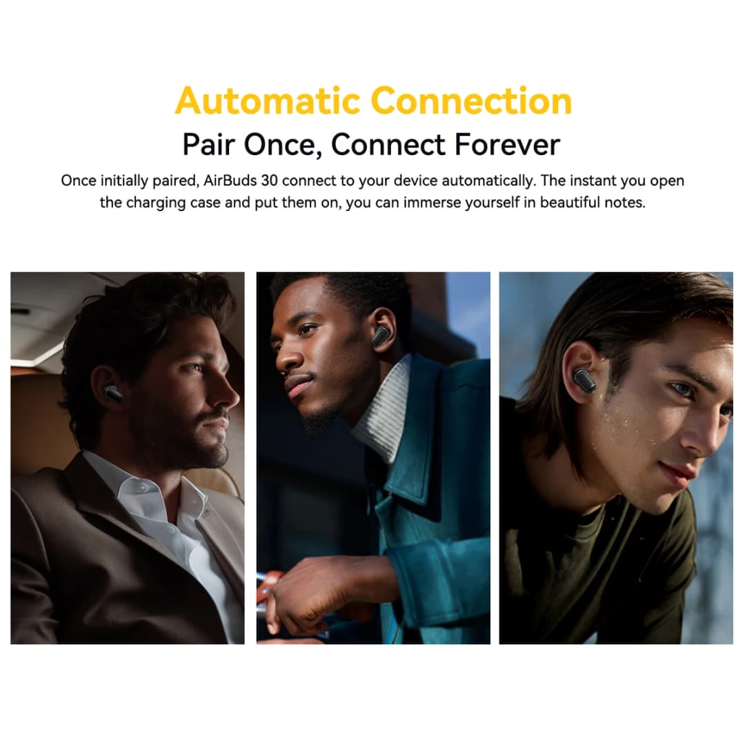 سماعات بلاك فيو إيربودز 30 اللاسلكية TWS، توصيل هوائي للصوت، باس ENC، مع ميكروفون، بطارية 400 مللي أمبير، مقاومة للماء IPX7 - 5