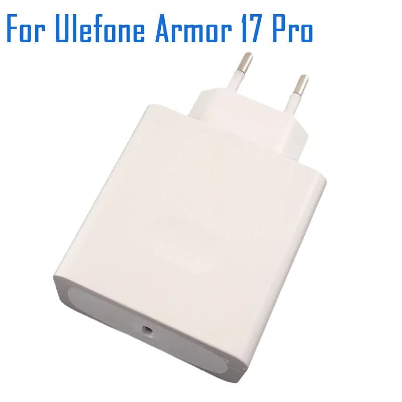 شاحن أصلي جديد لـ Ulefone Armor 17 Pro بقدرة 66 واط مع محول شحن سريع وكابل USB لهاتف Ulefone Armor 17 Pro - 3