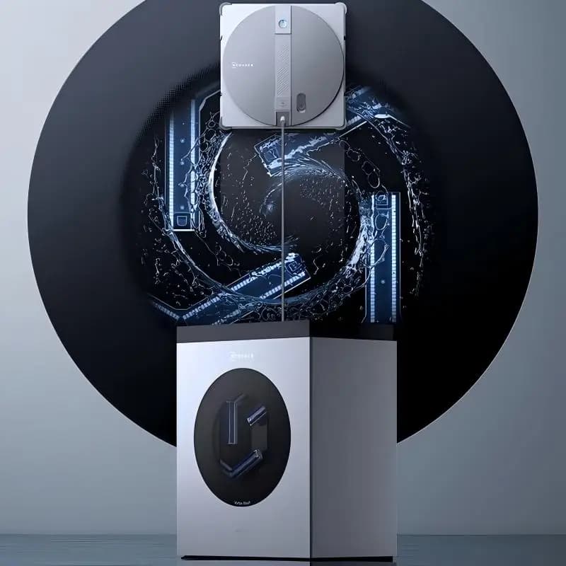 New ECOVACS Water Jet Window Cleaning Robot W3 Automatic Cleaning Cloth Base Station - Window Cleaning Magic Tool - 3